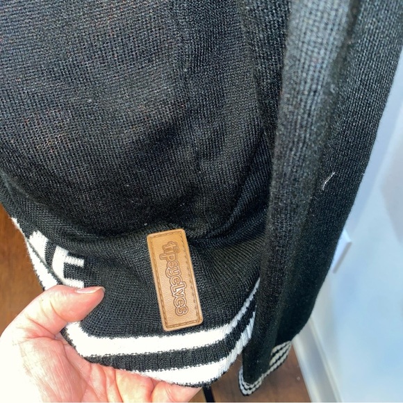 Ugly Christmas Sweater Black Santa Graphic Sweater - Picture 3 of 8